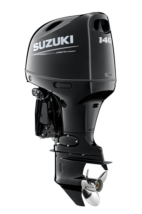 Motor fueraborda Suzuki DF140BT de 140 CV, vista diagonal