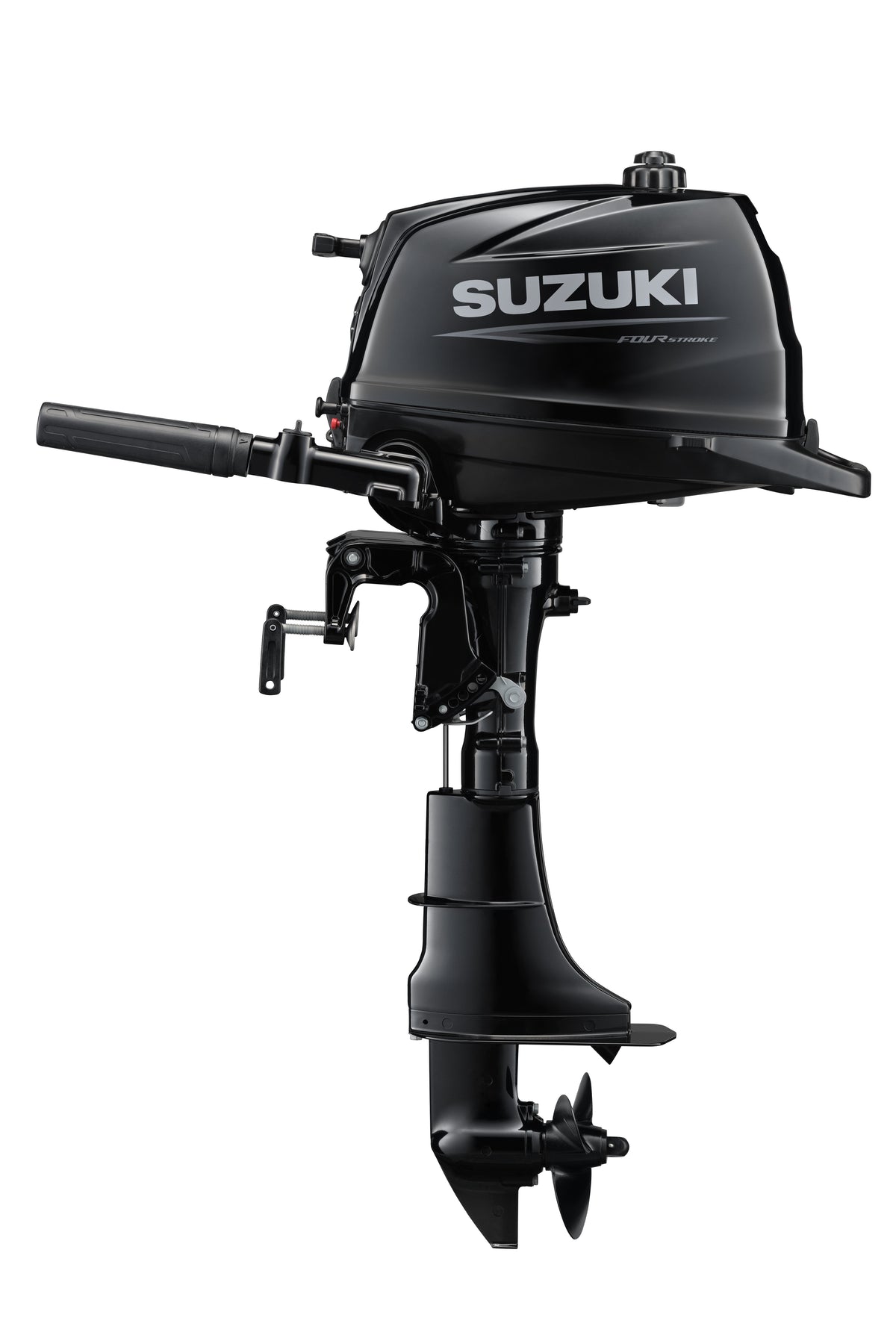Motor fueraborda Suzuki DF6A de 6 CV, vista lateral