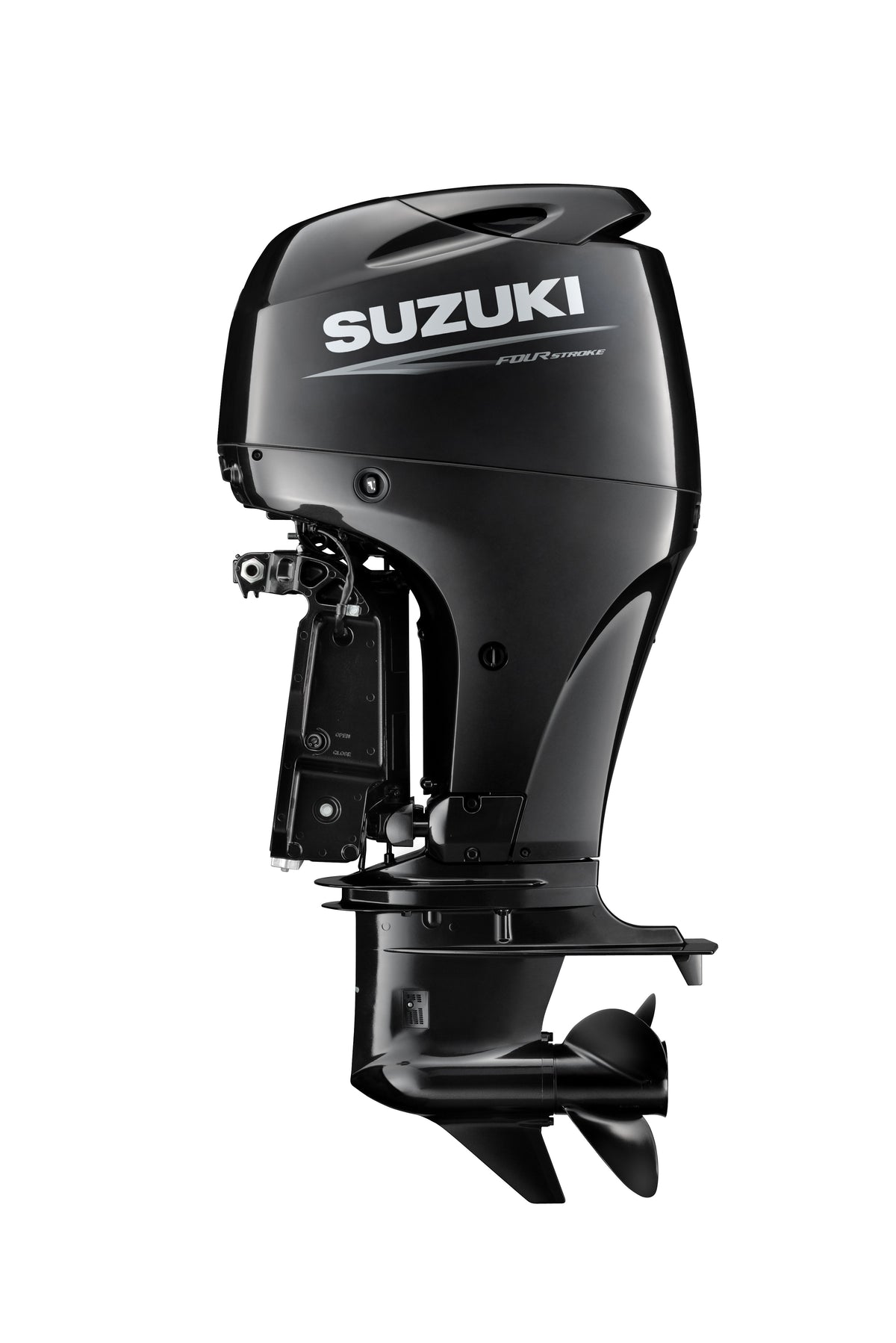 Motor fueraborda Suzuki DF90ATL de 90 CV, vista lateral