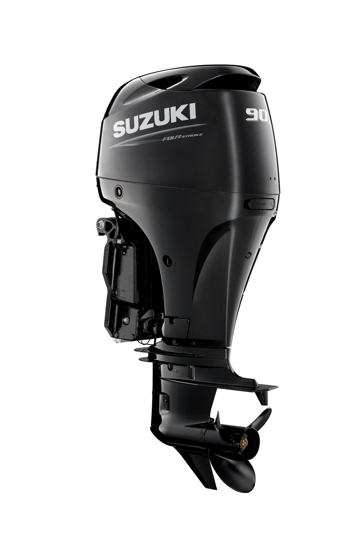 Motor fueraborda Suzuki DF90ATL de 90 CV, vista de perfil